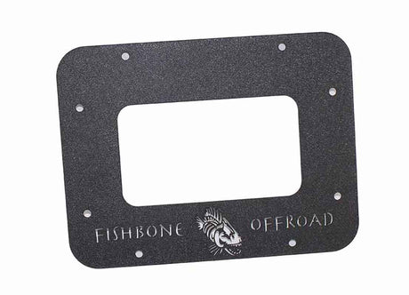 Fishbone Offroad 07-18 Jeep Wrangler JK Aluminum Tailgate Plate - Black Textured Powercoat