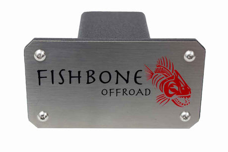 Fishbone Offroad Hitch Cover - 2In Hitch - Black Powdercoated Steel