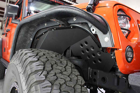 Fishbone Offroad 07-18 Jeep Wrangler JK Aluminum Rear Inner Fenders - Black Powercoat - 0