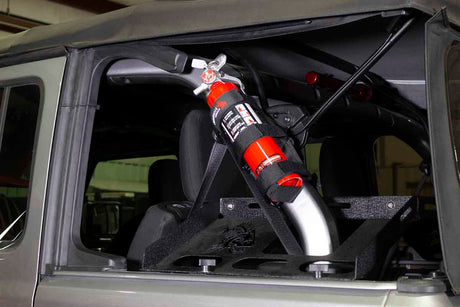 Fishbone Offroad Padded Roll Bar Black Fire Extinguisher Holder - 0