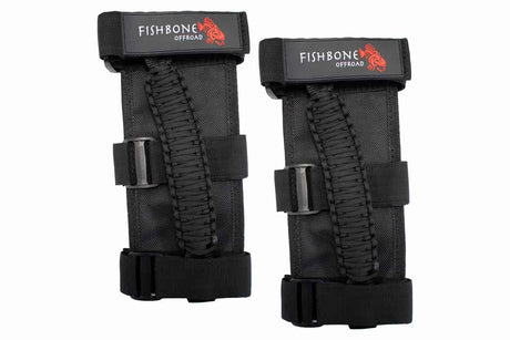 Fishbone Offroad Paracord Grab Handles w/Three Straps - Black