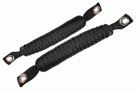 Fishbone Offroad 07-18 Wrangler JK A Pillar Sound Bar Black Paracord Grab Handles