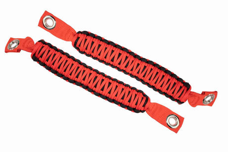 Fishbone Offroad 07-18 Wrangler JK A Pillar Sound Bar Red Paracord Grab Handles