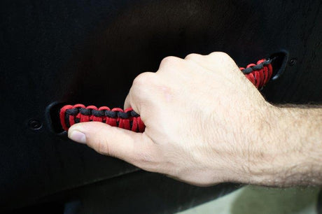 Fishbone Offroad 97-06 Jeep Wrangler Paracord Door Handles - Black/Red - 0