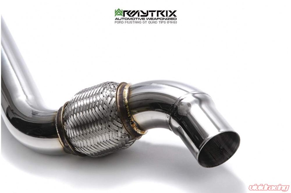 ARMYTRIX High-Flow Performance Race Pipe w/Cat-Simulator Ford Mustang GT Coyote 5.0L V8 2018-2022 - 0