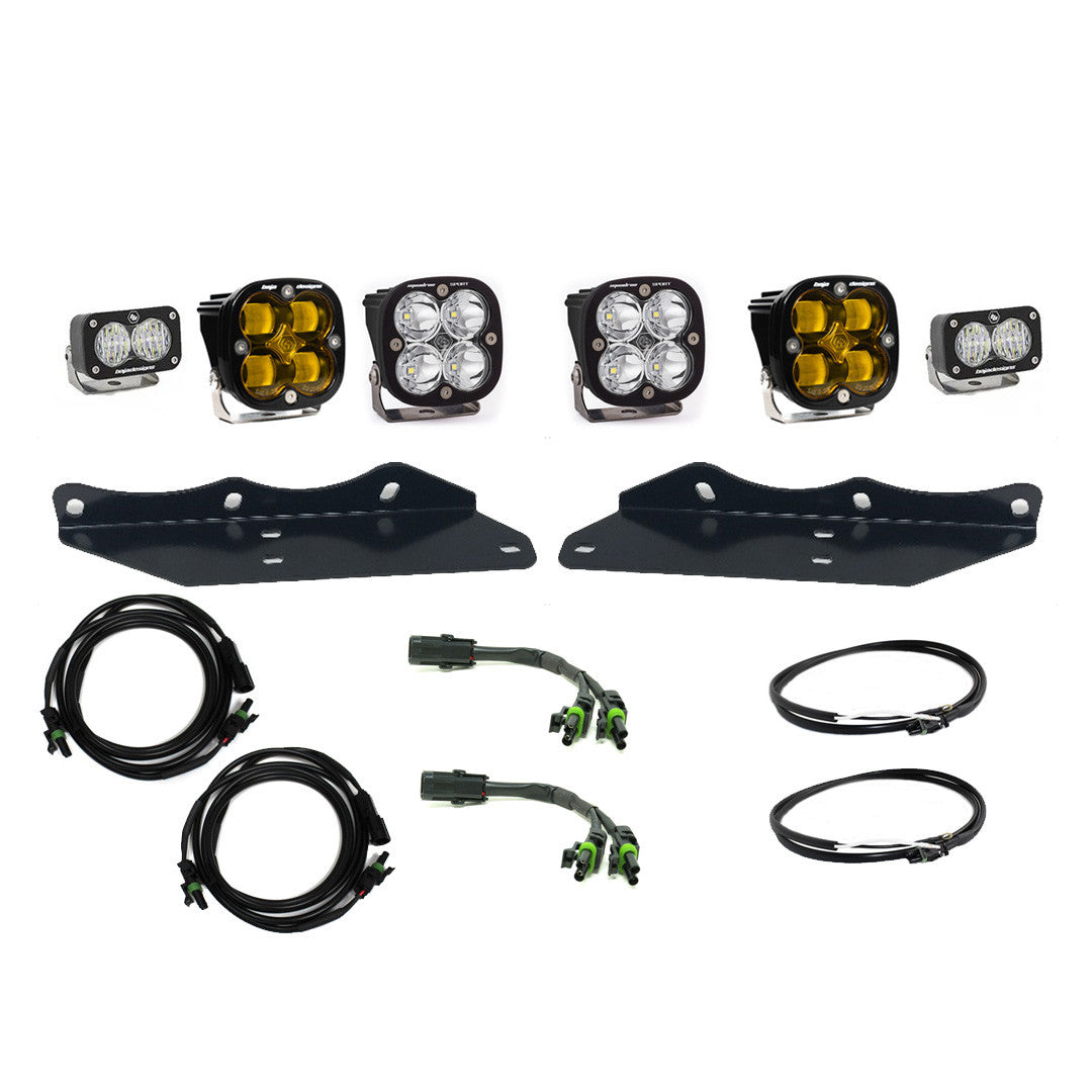 Baja Designs 17-18 F-150 Raptor Fog Light & Sportsmen Fog Pocket Kit - Amber