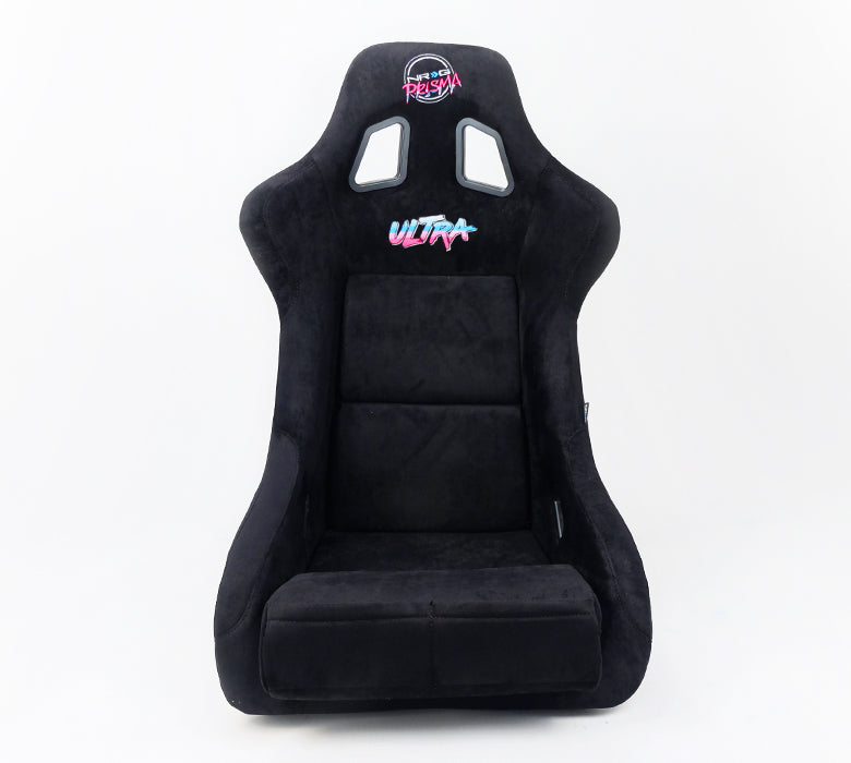 NRG FRP Bucket Seat ULTRA Edition - Large (Black Alcantara/Gold Glitter Back) - 0