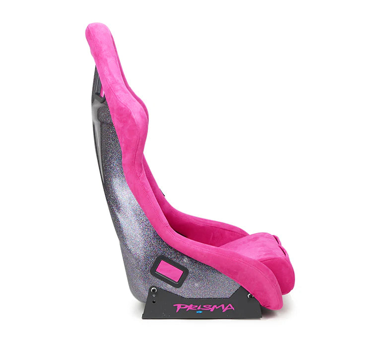 NRG FRP Bucket Seat PRISMA Edition W/ Pearlized Back Fushia Alcantara - Large - 0