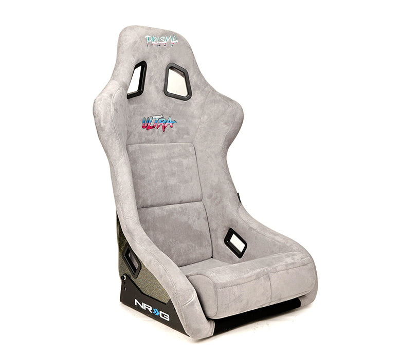 NRG FRP Bucket Seat ULTRA Edition - Large (Grey Alcantara/Pearlized Back)