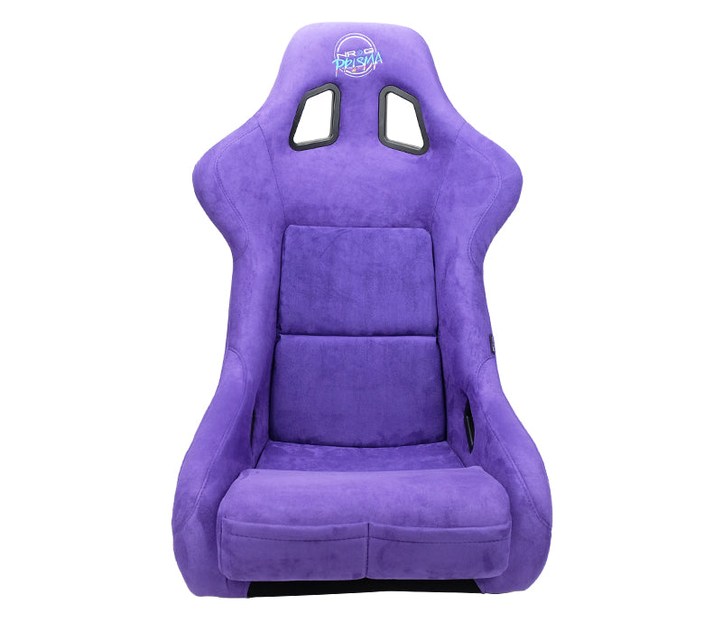 NRG FRP Bucket Seat PRISMA Edition W/ pearlized Back Purple Alcantara - Large - 0