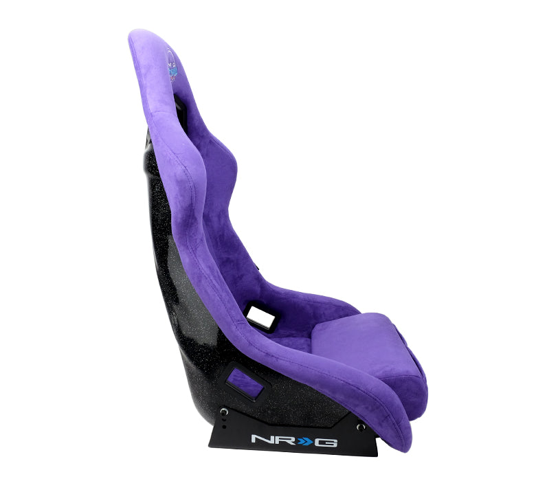 NRG FRP Bucket Seat PRISMA Edition w/ Pearlized Back Purple Alcantara - Medium - 0