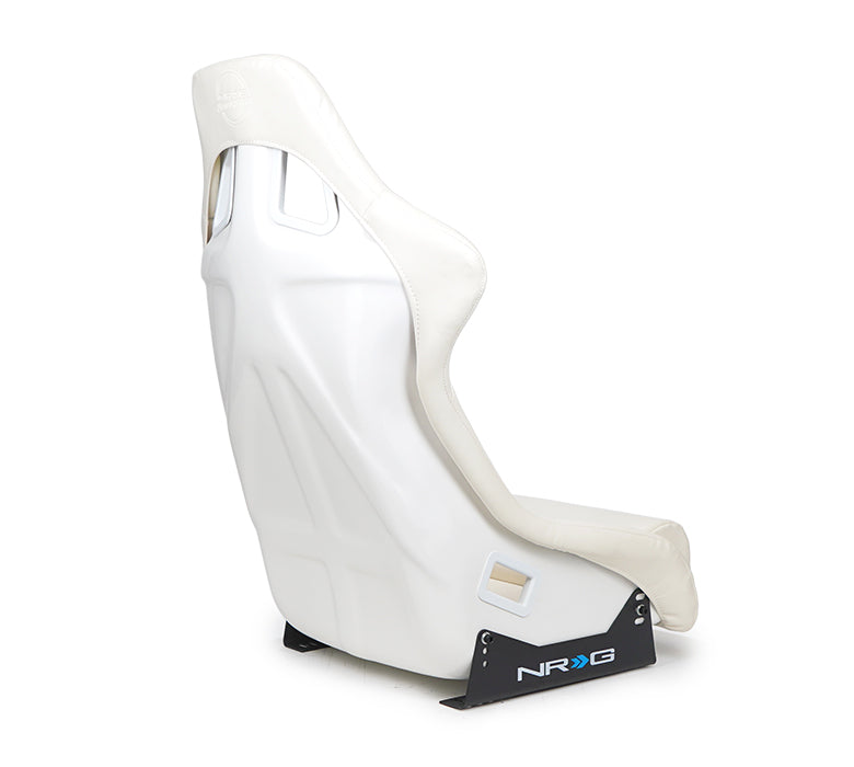 NRG FRP Bucket Seat White Vinyl Material (Large) - 0