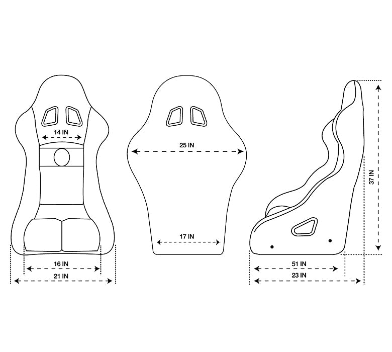 NRG FIA Competition Seat w/Competition Fabric & FIA Homologated Free Water Resistance