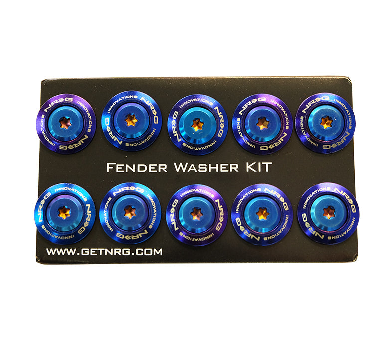 NRG Fender Washer Kit (TI Series) M6 Bolts For Plastic (TI Burn Washer/TI Burn Screw) - Set of 10 - 0