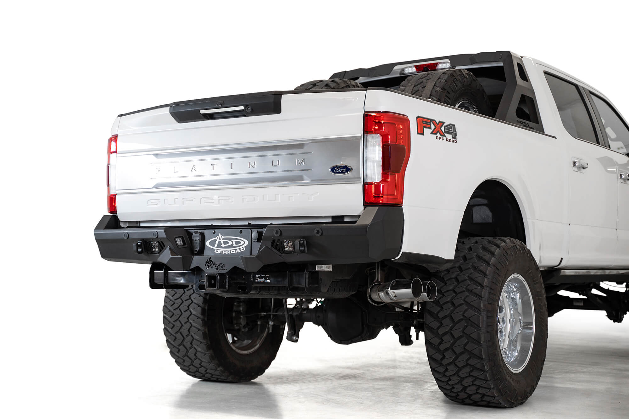 Addictive Desert Designs 17-20 Ford Super Duty Bomber HD Rear Bumper w/ Mounts For Cube Lights