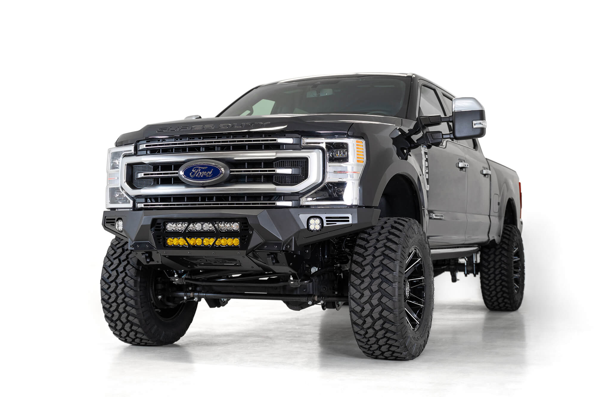 Addictive Desert Designs 17-20 Ford Super Duty Bomber Front Bumper w/ Mounts For 20in Light Bars - 0