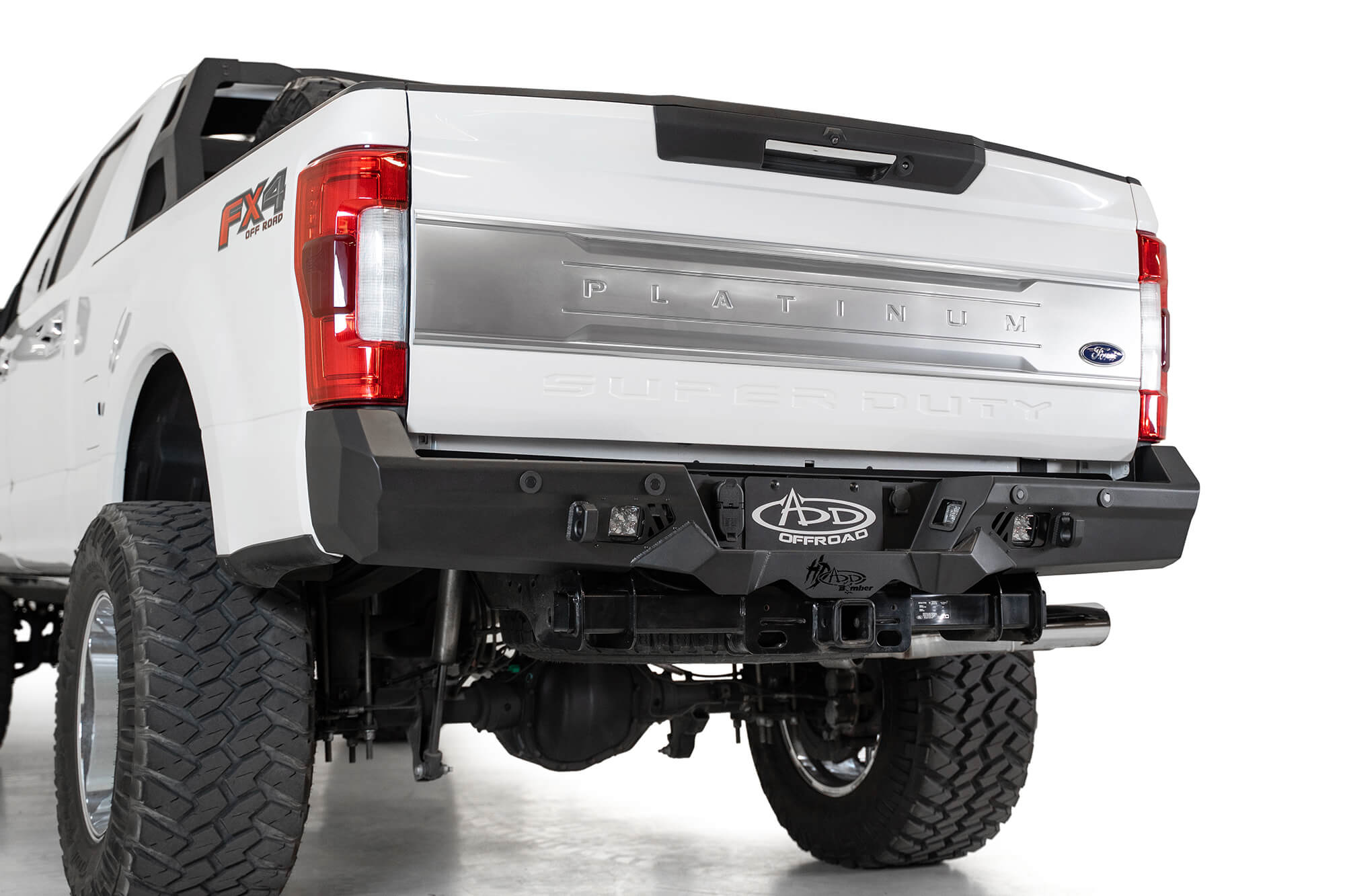 Addictive Desert Designs 17-20 Ford Super Duty Bomber HD Rear Bumper w/ Mounts For Cube Lights - 0