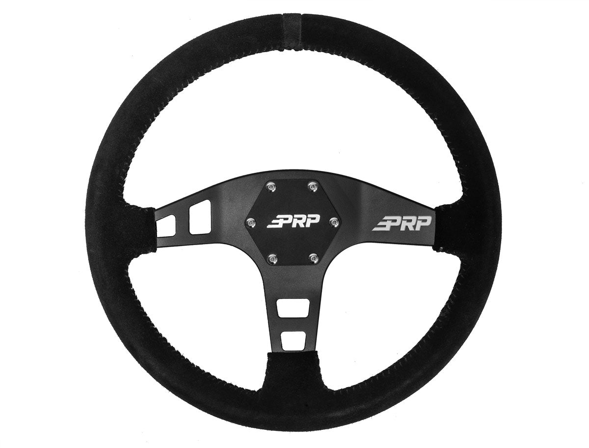 PRP Flat Suede Steering Wheel- Black