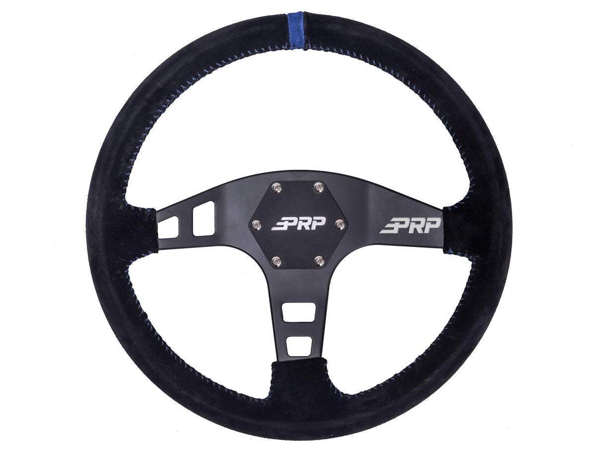 PRP Flat Suede Steering Wheel- Blue