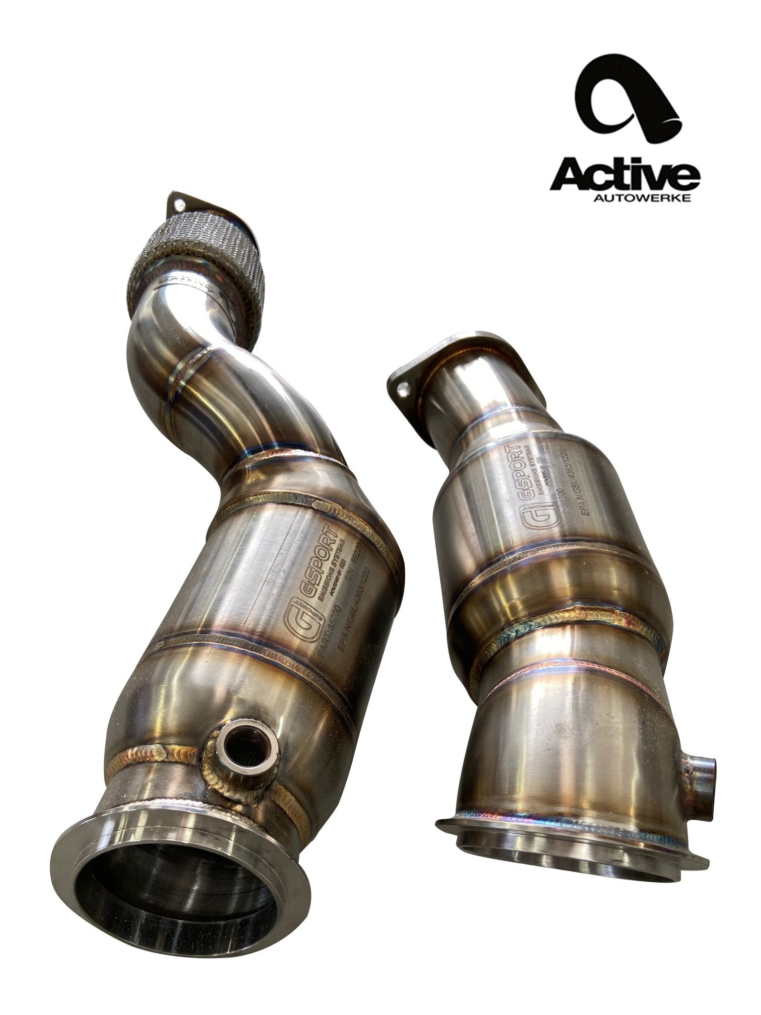 Active Autowerke BMW S58 G80 M3 G82 M4 G87 M2 Downpipes w GESI CAT - 0