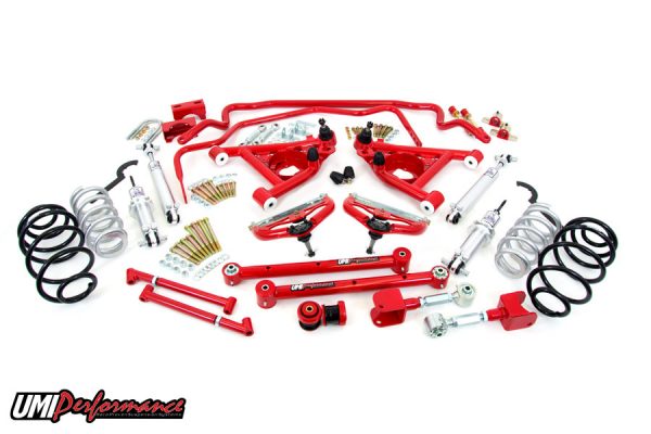 UMI Performance 78-88 GM G-Body Handling Kit Stage 4 450lb Springs 1in Drop - Red