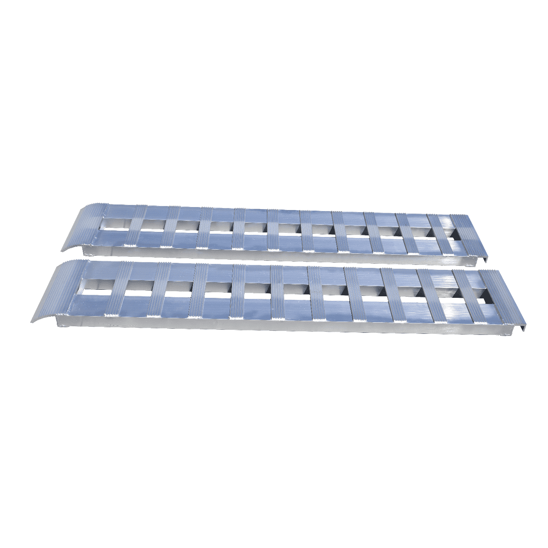 Gen-Y Heavy-Duty 8ft Aluminum Loading Ramps 15in x 96in 5K Capacity Per Ramp - Pair