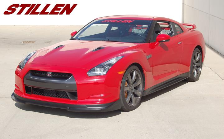 STILLEN FRONT LIP SPOILER 09-11 NISSAN GT-R - OEM FASCIA