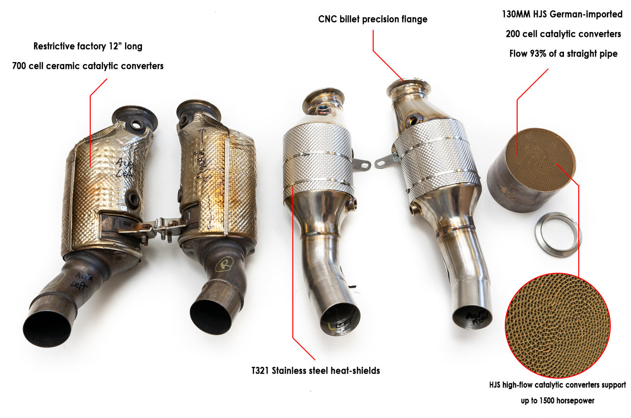 Fabspeed Alfa Romeo Giulia Quadrifoglio Primary Sport Catalytic Converter Downpipes - 0