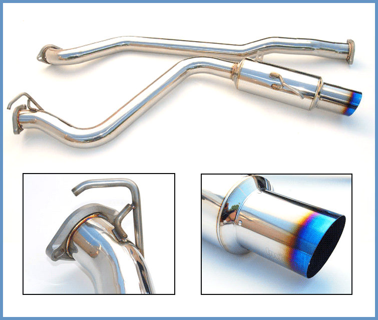 Invidia 08-09 WRX Sedan 76mm (101mm tip) RACING Titanium Tip Cat-back Exhaust