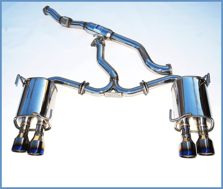 Invidia Q300 Twin Outlet Rolled Titanium Burnt Quad Tip Cat-Back Exhaust | 2015+ Subaru WRX / STI