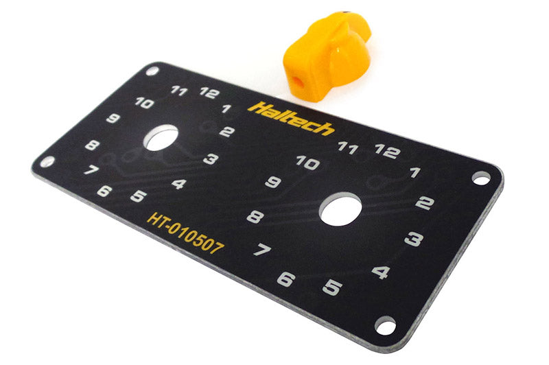 Haltech Dual Switch Panel w/Yellow Knob