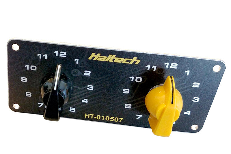 Haltech Dual Switch Panel w/Yellow Knob - 0