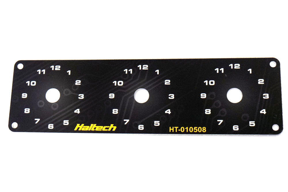 Haltech Triple Switch Panel w/Yellow & Red Knobs - 0