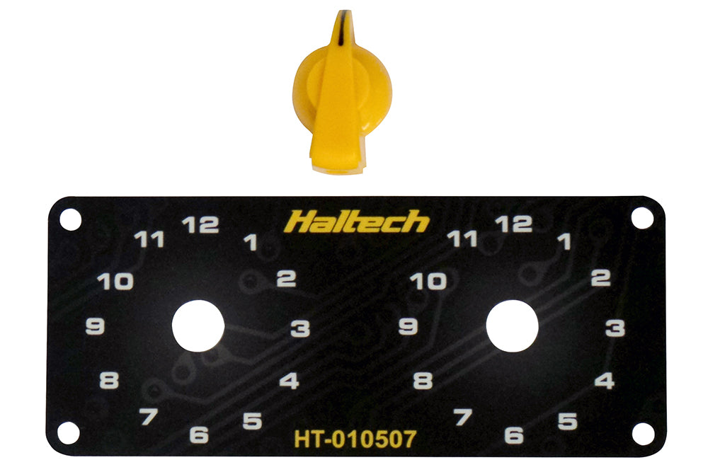 Haltech Dual Switch Panel Kit w/Yellow Knob - 0