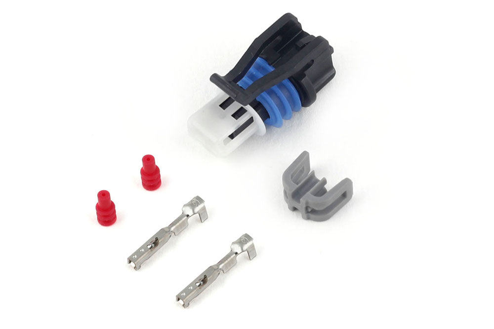 Haltech Delphi 2 Pin GM Style Air Temp Connector Grey Plug & Pins - 0