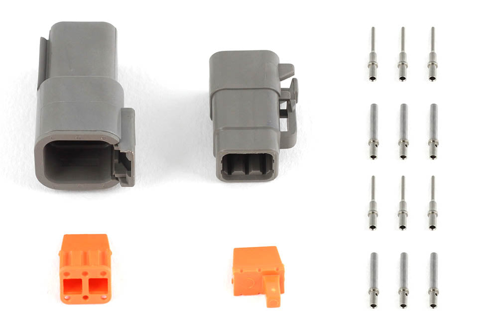 Haltech Matching Set of Deutsch DTM-6 Connectors 7.5 Amp Plug & Pins - 0