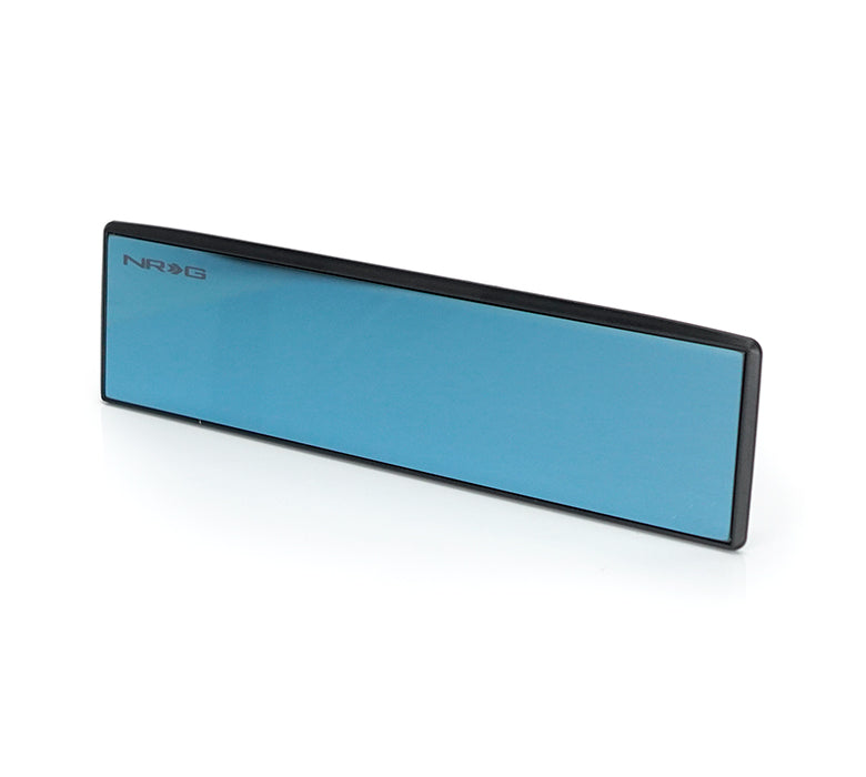 NRG 270mm Wide Panorama Clip-on Rearview Mirror - Flat w/ Blue Tint