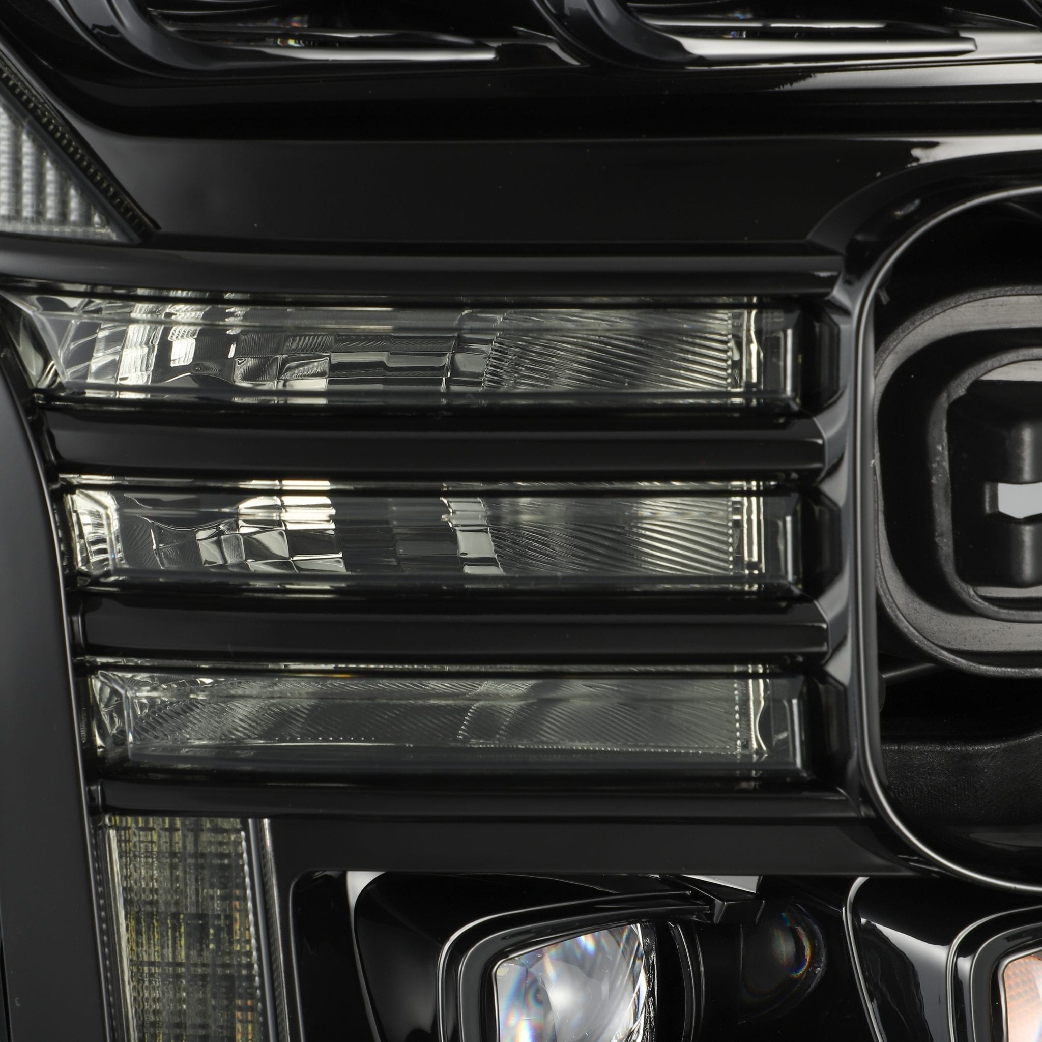 AlphaRex 17-20 Ford Raptor NOVA LED Proj Headlights Plank Style Alpha Black w/Activ Light/Seq Signal