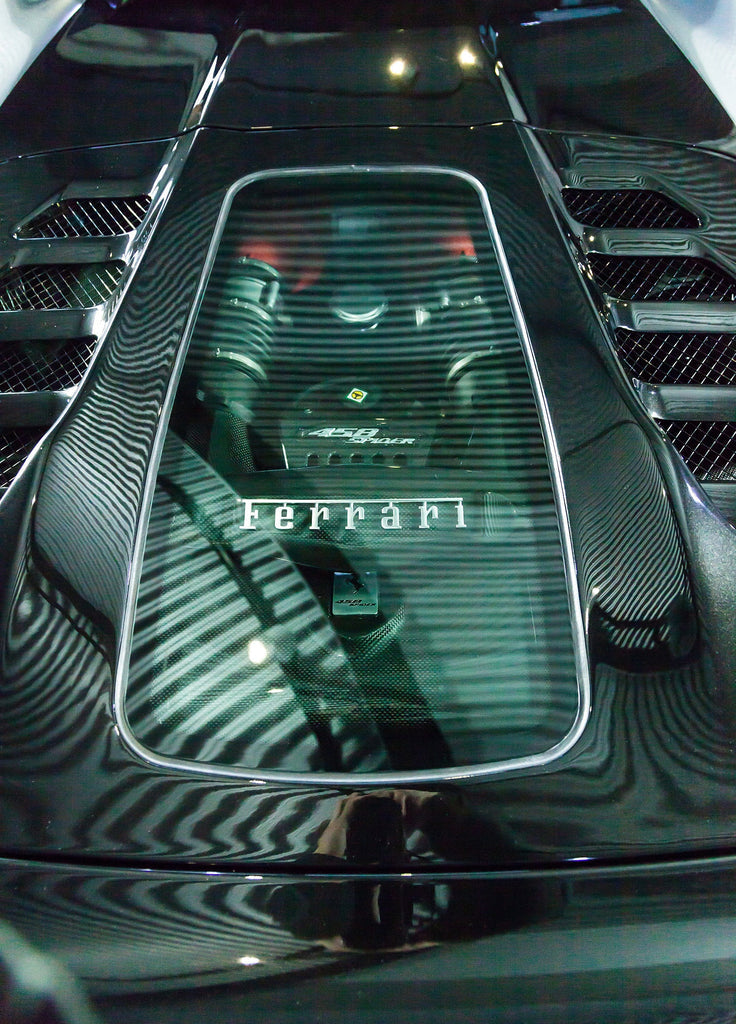 Ferrari 458 Carbon And Glass Bonnet - Primed Top/Clear Bottom (Spider/Aperta ONLY)