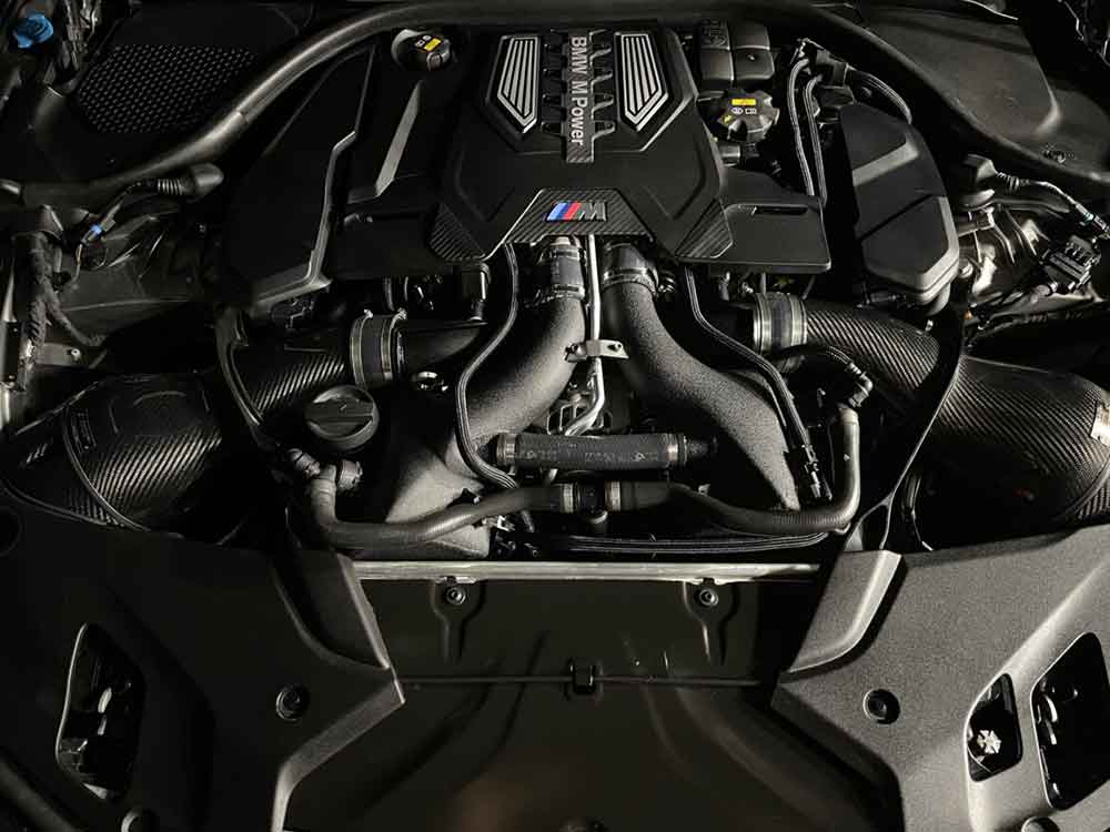 CSF 16-21 BMW M5 (F90) / 17-21 BMW M8 (F91/F92/F93) Twin Charge-Air-Cooler Set - Crinkle Black