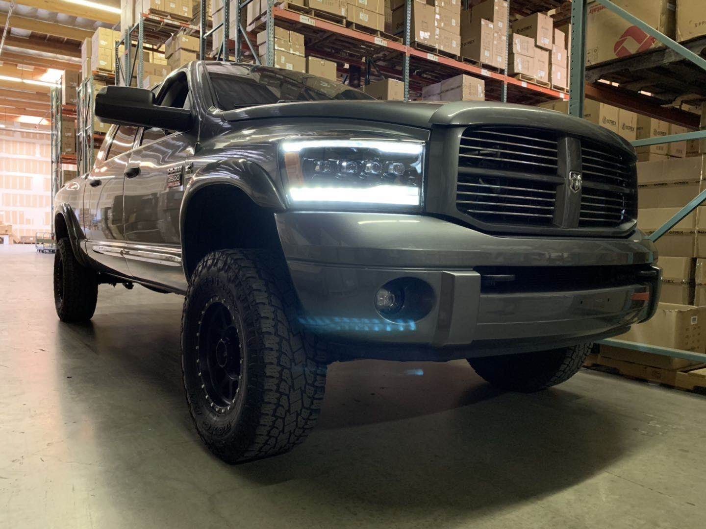 AlphaRex 06-08 Dodge Ram 1500HD NOVA LED ProjHeadlights Plank Style Blk w/Seq Signal/DRL/Amber LED