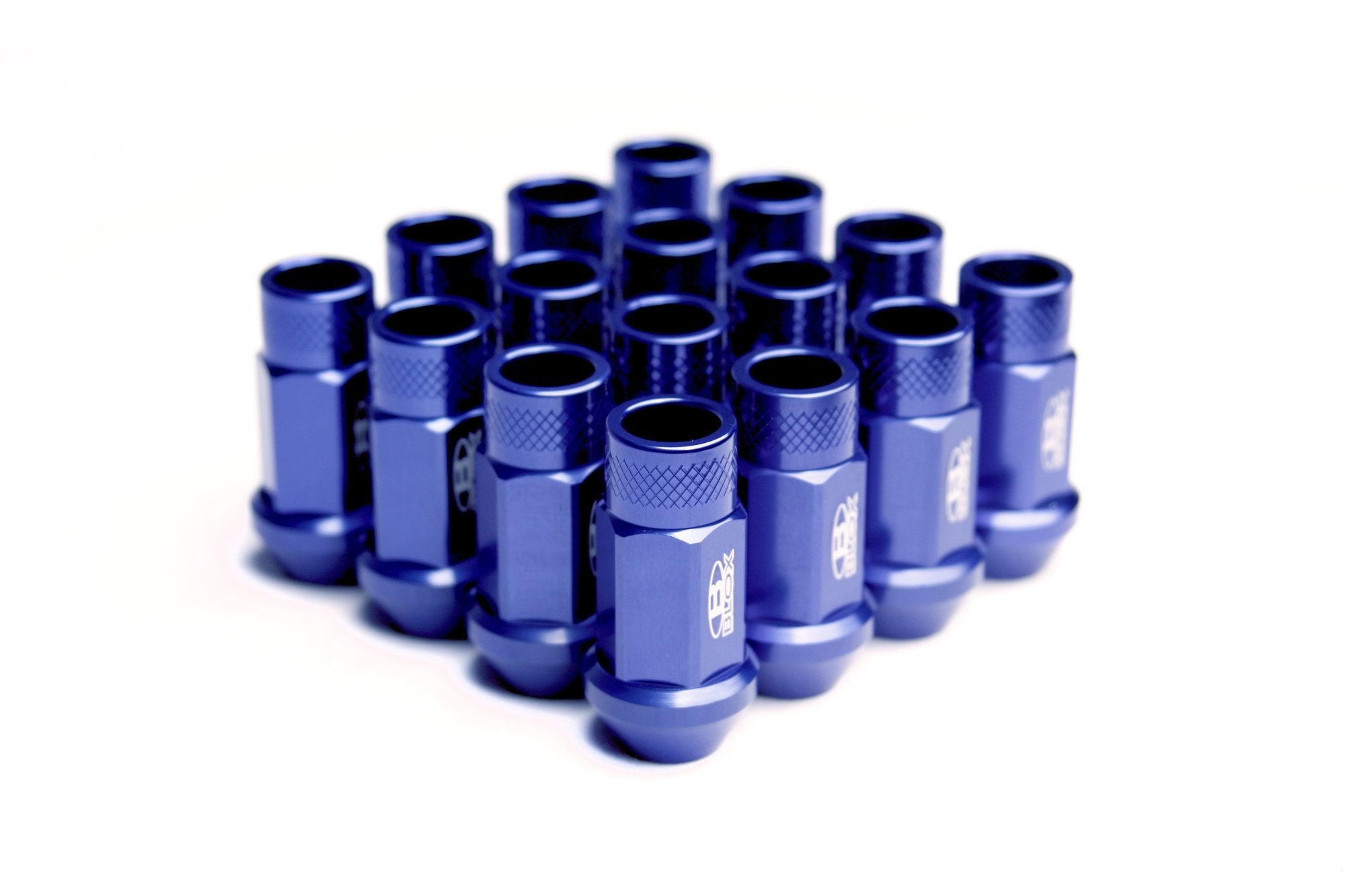 BLOX Racing Street Series Forged Lug Nuts - Blue 12 x 1.5mm - Set of 16