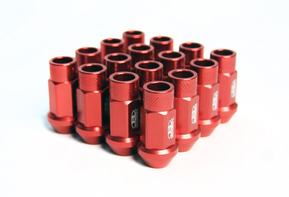 BLOX Racing Street Series Forged Lug Nuts Red 12 x 1.25mm - Set of 16