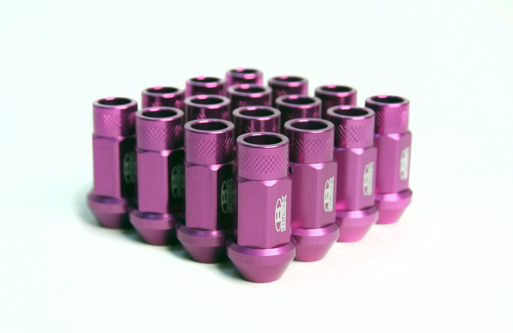 BLOX Racing Street Series Forged Lug Nuts - Purple 12 x 1.25mm - Set of 16