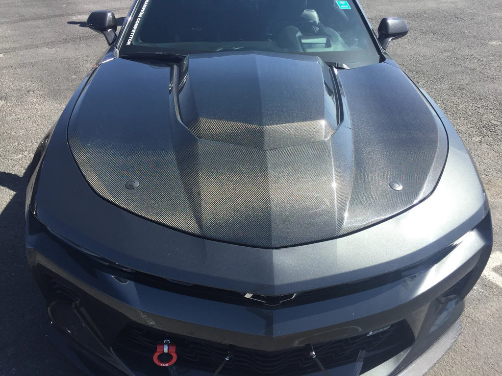 2016 - 2024 CAMARO TYPE-AZ DOUBLE SIDED CARBON FIBER HOOD