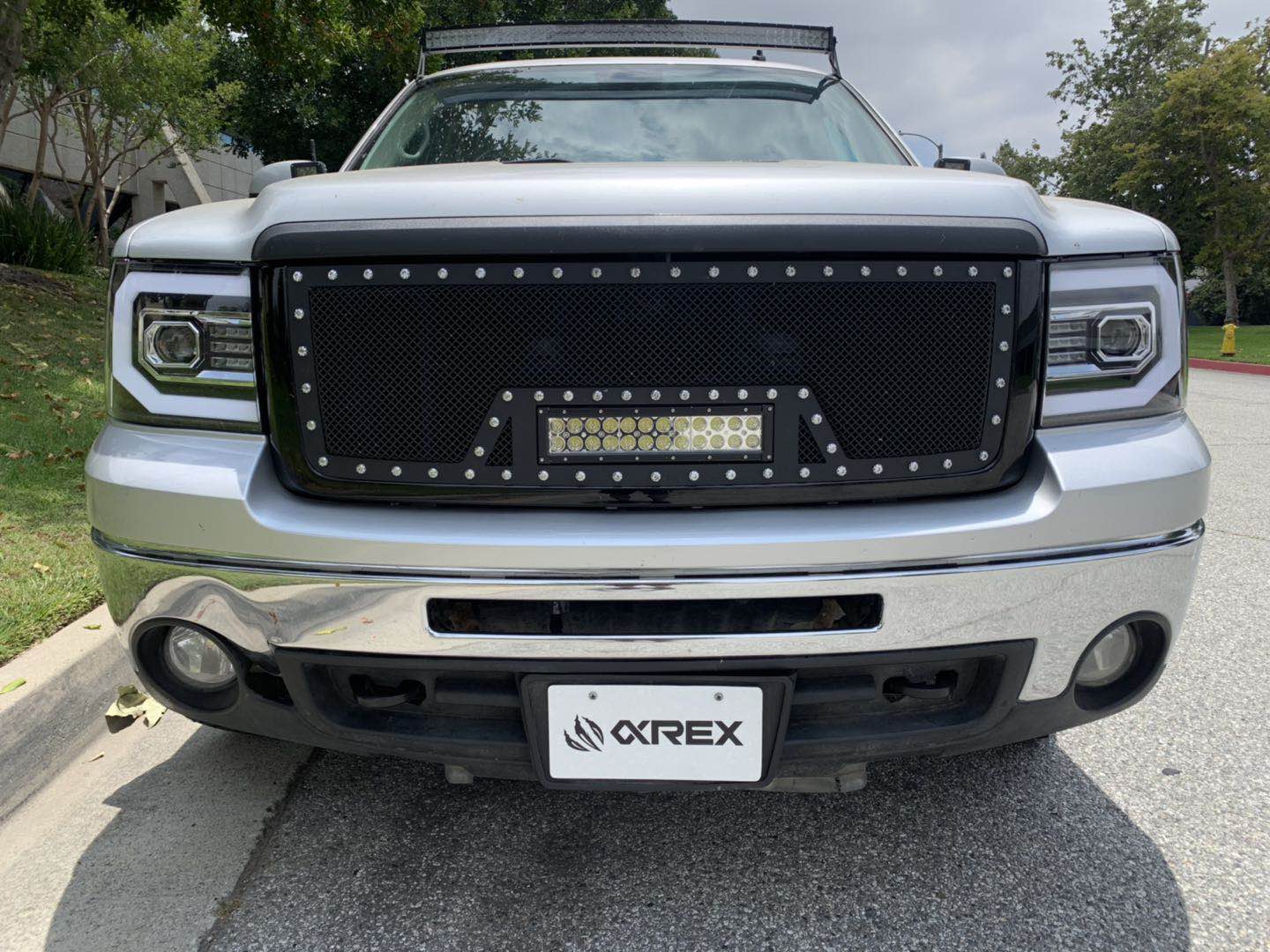 AlphaRex 07-13 GMC 1500HD PRO-Series Proj Headlights Plank Style Gloss Blk w/Activ Light/Seq Signal