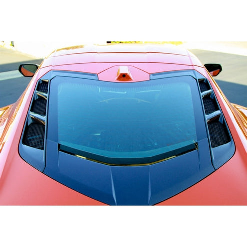 CARBON FIBER Rear Hatch Vents Cheverolet C8 Corvette 2020-Up - 0