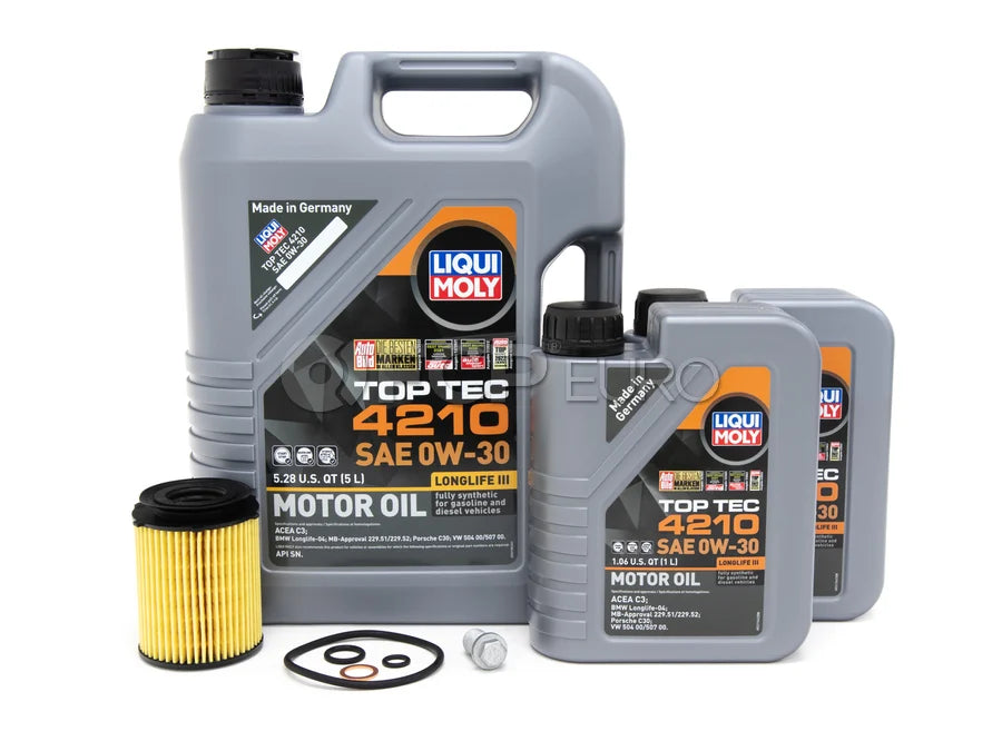 Mercedes Oil Change Kit 0W30 - Liqui Moly Top Tec 229.52