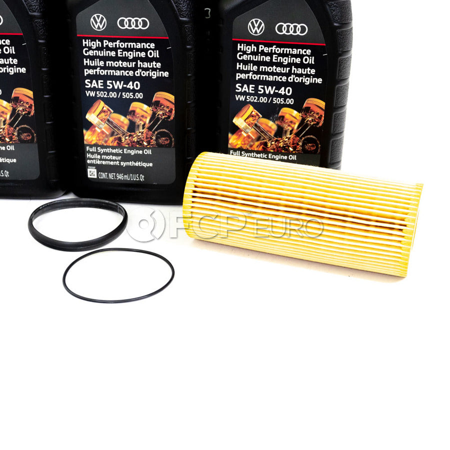 VW Oil Change Kit (5W40) - Genuine VW KIT-522004