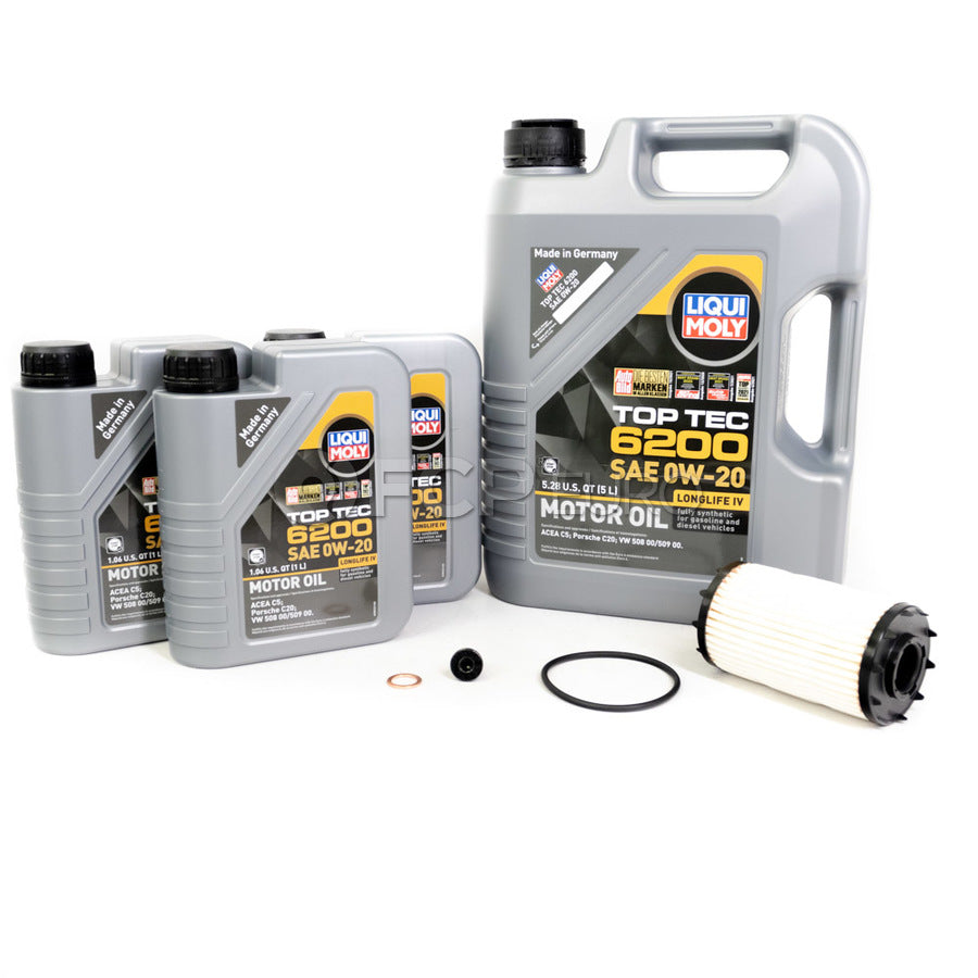 Porsche Engine Oil Change Kit (0W-20) - Liqui Moly/Hengst 95BSOILKT